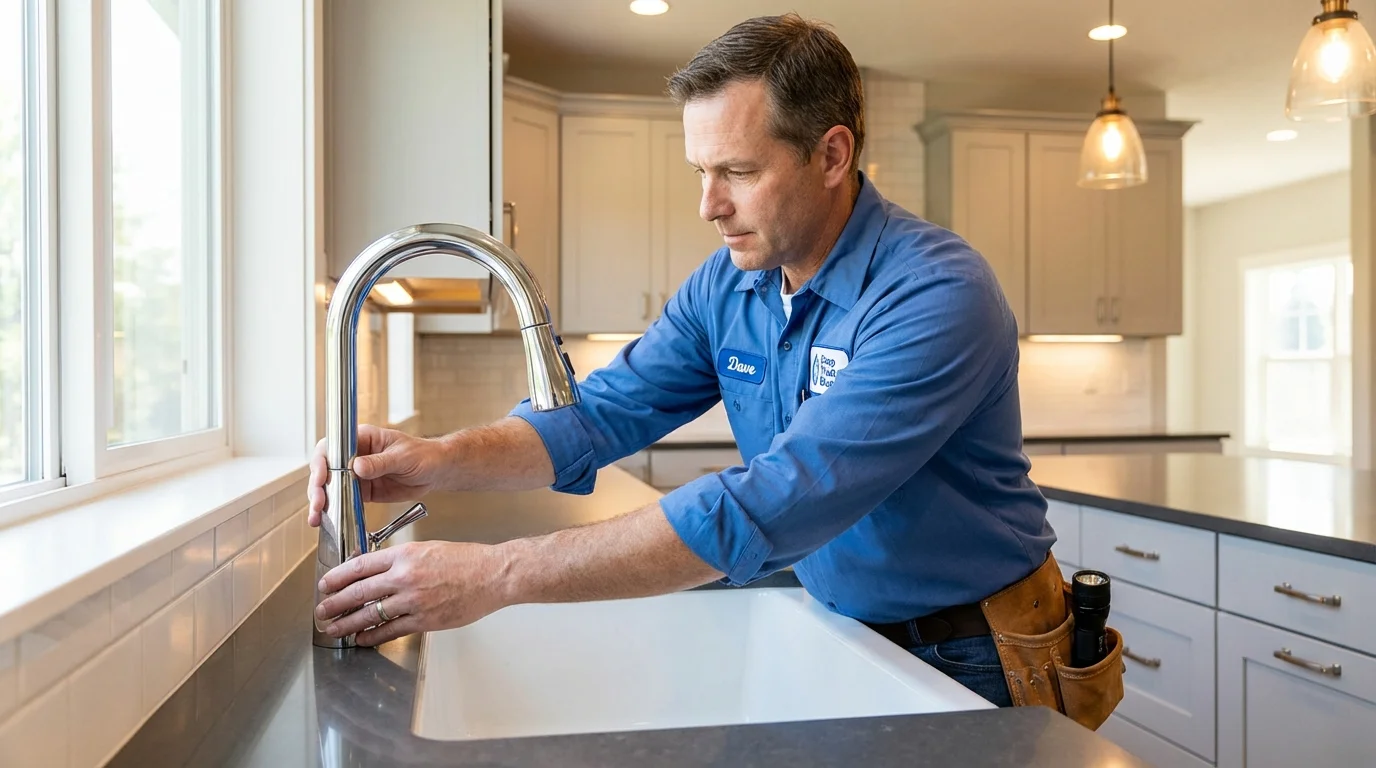 Kitchen faucet installation by Johns Plumbing LLC in Glen Cove