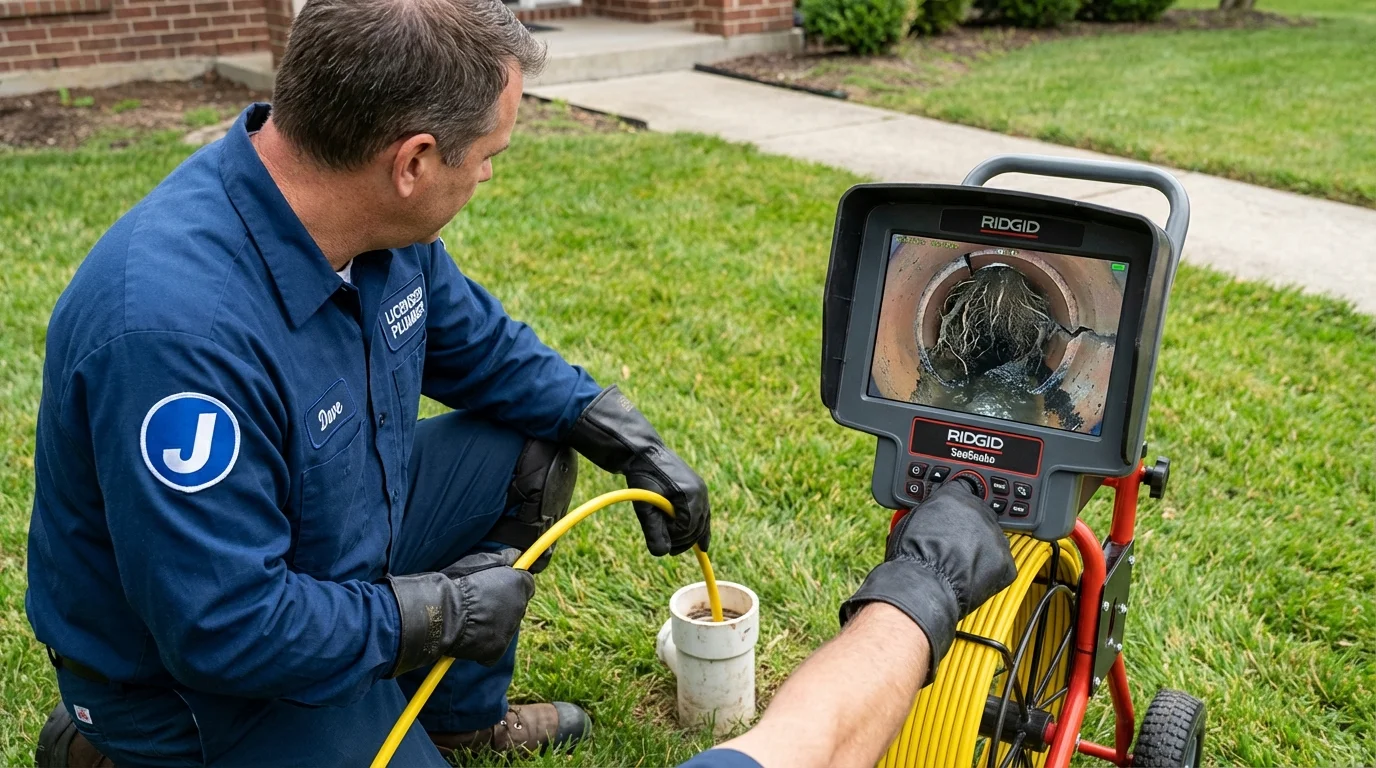Sewer camera inspection being performed by Johns Plumbing LLC in Glen Cove